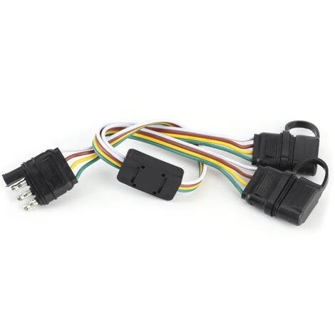 KIMISS Pobite 4-polige Anhängersteckdose - US-Typ-Stecker für Wohnmobile und Boote mit Auflaufbremsen.