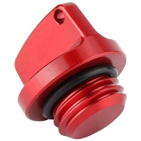 KIMISS Roter CNC-Aluminium-Öl-Tankdeckel, Geeignet für Lokale Fahrzeuge (Rot)