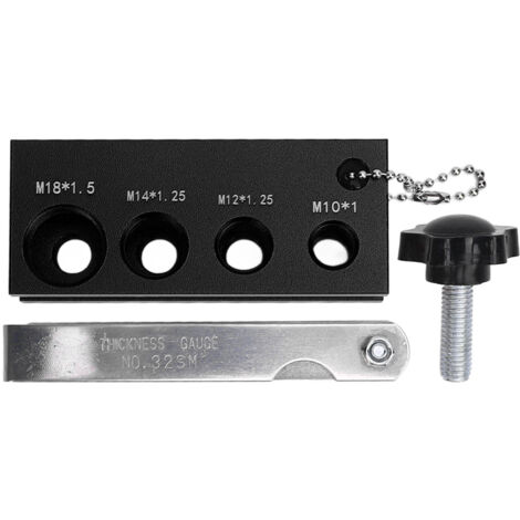 KIMISS Universal-Zündkerzenwerkzeug 10 mm 12 mm 14 mm 16 mm Zündkerzen-Einstellwerkzeug mit 32 Klingen für die meisten Zündkerzen (Schwarz)