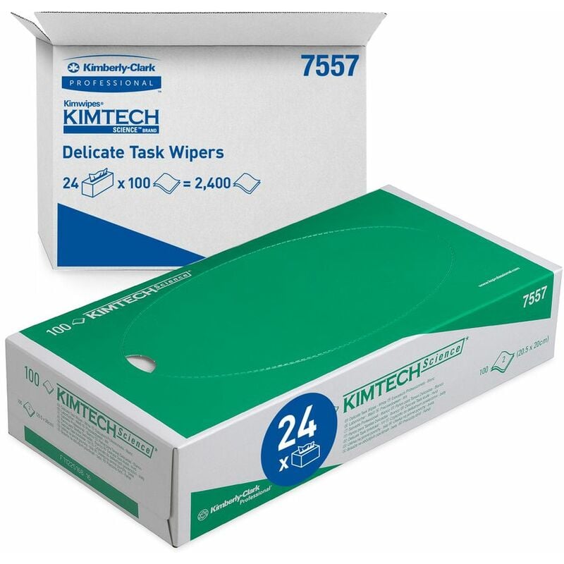 7557 Science Delicate Task Wipes White (24-Carton) - White - Kimtech