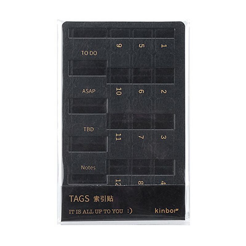 

Kinbor DIY indice adhesivo PU Oficina creativa novedad notas adhesivas planificador pegatinas pagina Oficina material escolar papeleria,Gris
