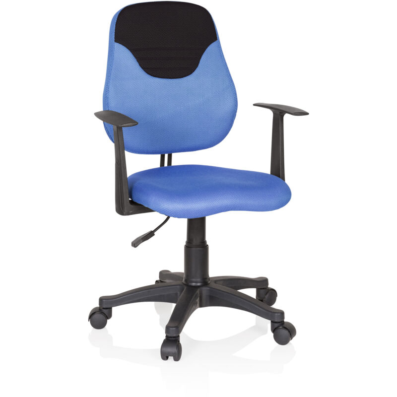 Kinder Bürostuhl / Drehstuhl Kiddy Style Stoff Blau/schwarz Hjh Office