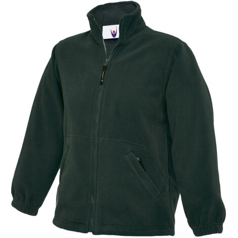 Kinder Classic Arbeits-Fleecejacke Flaschengrün 11/13 Jr. 300 g/m²