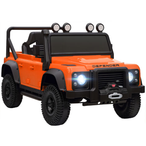 Kinder-Elektroauto, 12V Batterie-Betrieb, Fernbedienung, Musik-Funktion, Hupe, LED-Lichter, Orange