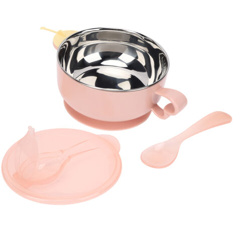 Kinder-Essensnapf mit Saugnapf – Rosa Pferd, Wärmespeicherung durch Wassereinspritzung