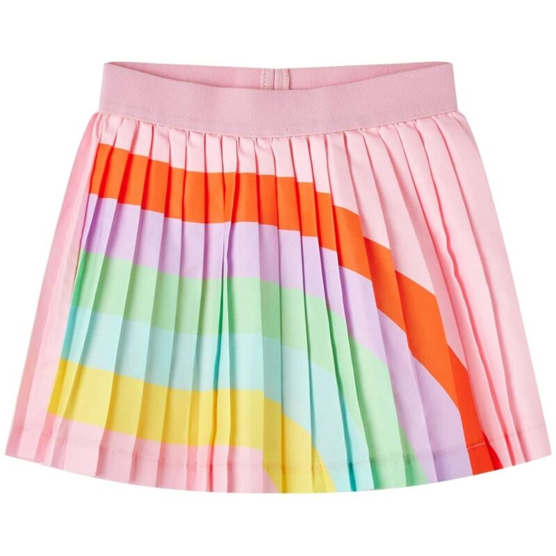 Vidaxl - Kinder-faltenrock Regenbogen-motiv Hellrosa 128 15685