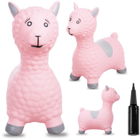 Kinder-Hüpfhammel mit Pumpe, Alpaka pink