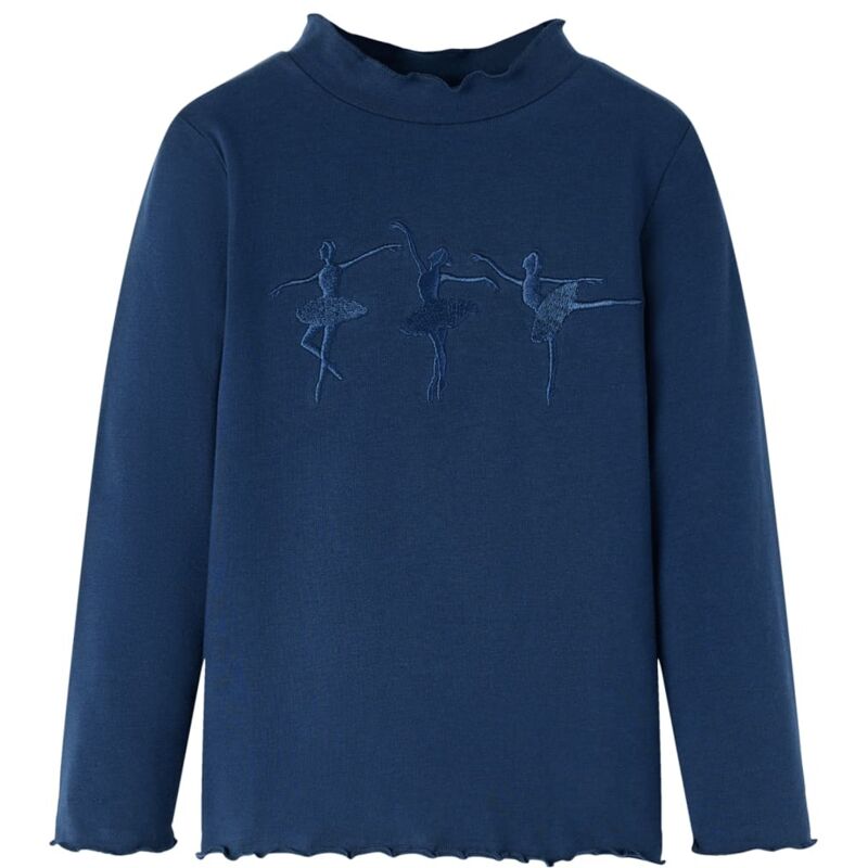 Vidaxl - Kinder-langarmshirt Mit Ballerinen Marineblau 128 93065