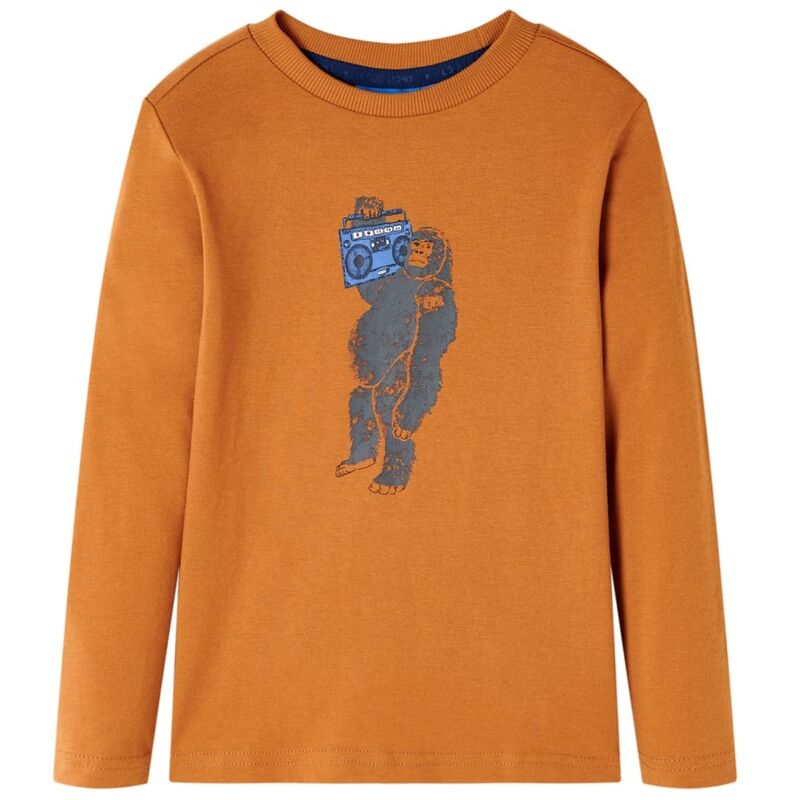 Vidaxl Kinder-langarmshirt Dunkelocker 128