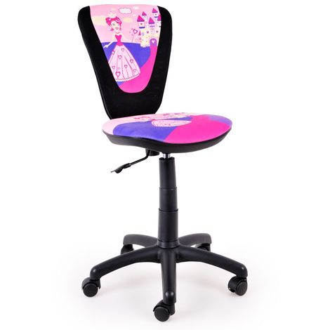 Kinder Mädchen Drehstuhl Büro Sitz Schreibtisch Spielzimmer Stuhl Prinzessin Motiv pink