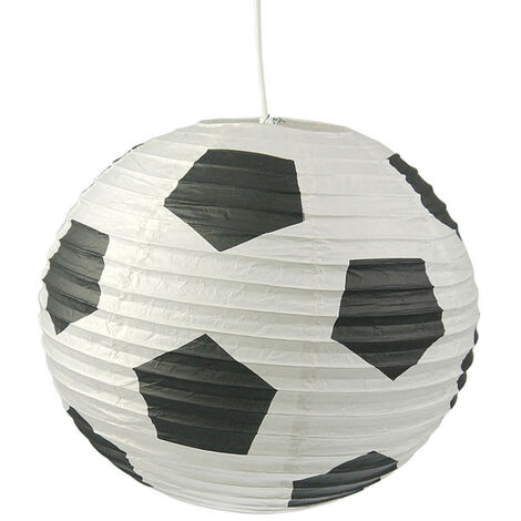Kinder Papierlampe FUSSBALL  Lampenschirm Ø 40cm Pendelleuchte mit Aufhängung