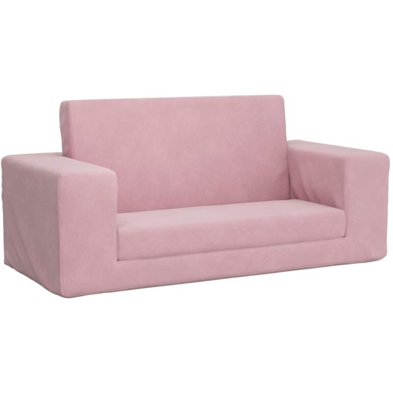 Kinder-schlafsofa 2-sitzer Rosa Weicher Plüsch Vidaxl