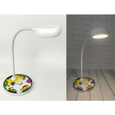 Kinder Schreibtischlampe DINO mit Flexarm zum Lesen, Höhe 43cm