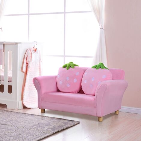 Kinder Sofa Erdbeere Weich - Sessel/Kinderzimmer - Doppel oder Einzel