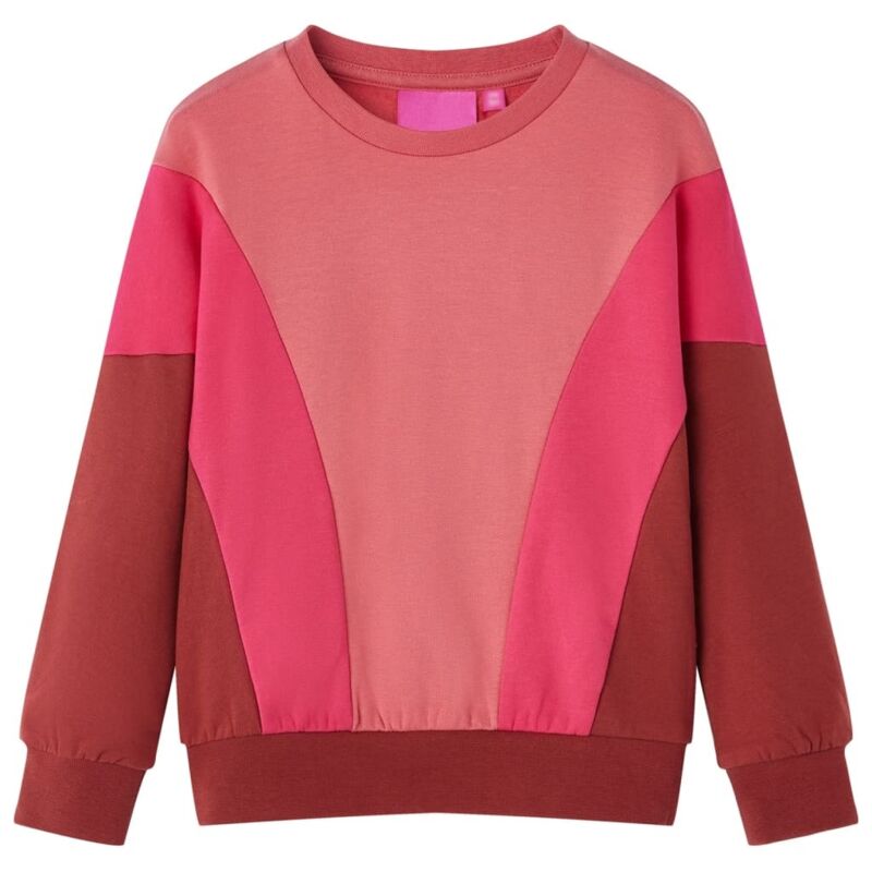 Vidaxl - Kinder-sweatshirt Farbblock Rosa Und Henna 128 17456