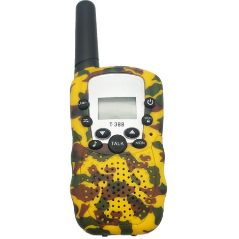 Kinder-Walkie-Talkie, 1 Stück, Mobiltelefon-Transceiver, Radio, Gegensprechanlage, 6 km, Mini-Spielzeug, Walkie-Talkie, Geschenk, Tablet für Jungen und Mädchen (Gelb)