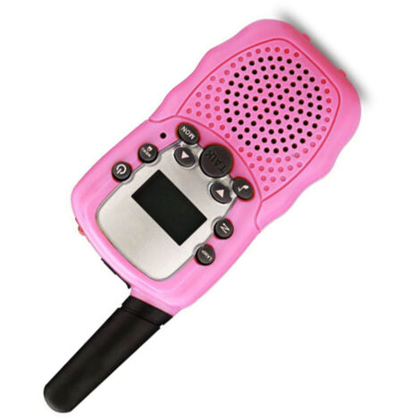 Kinder-Walkie-Talkies mit 3 km Reichweite, klarer Kommunikation, leuchtend pinkfarben, lustiges interaktives Spiel