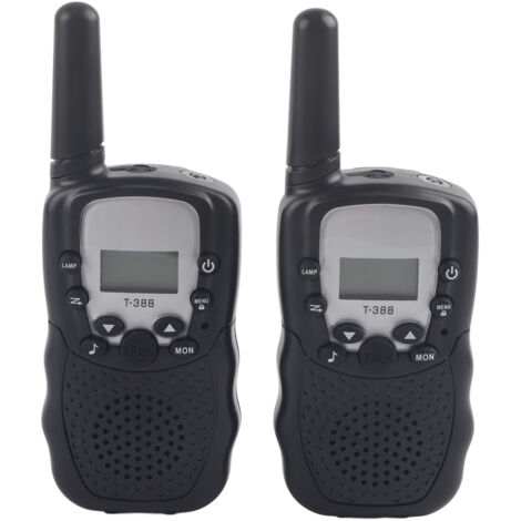 Kinder-Walkie-Talkies mit 3 km Reichweite, Mehrkanal-Funktion für Outdoor-Aktivitäten – Schwarz