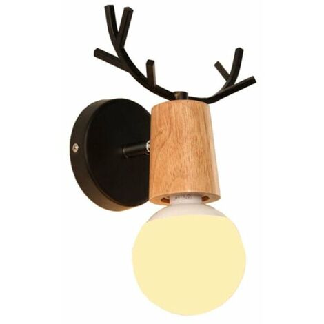 Kinder-Wandlampe Vintage schmiedeeiserne Hirschgeweih-Wandlampe mit 3 Watt warmem LED-Licht