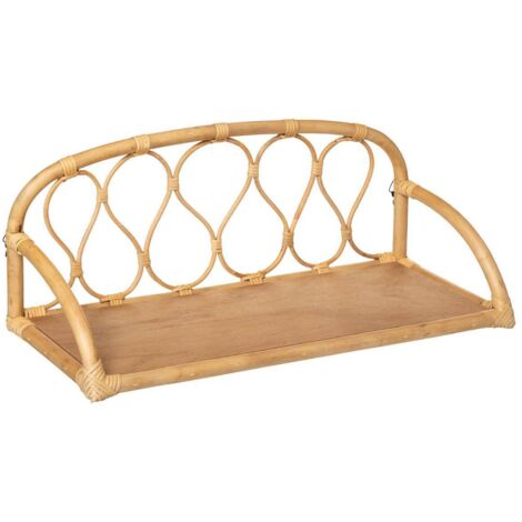 Kinder-Wandregal Retro - Rattan 57x24 cm