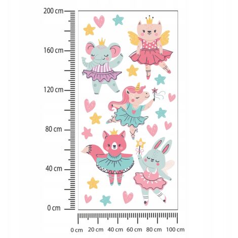 Kinderaufkleber Bunte Feen 100x200cm