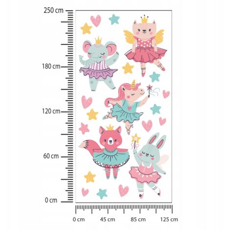 Kinderaufkleber Bunte Feen 125x250cm