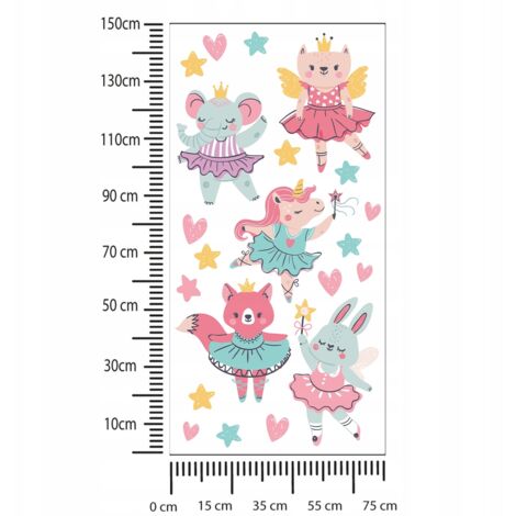 Kinderaufkleber Bunte Feen 75x150cm