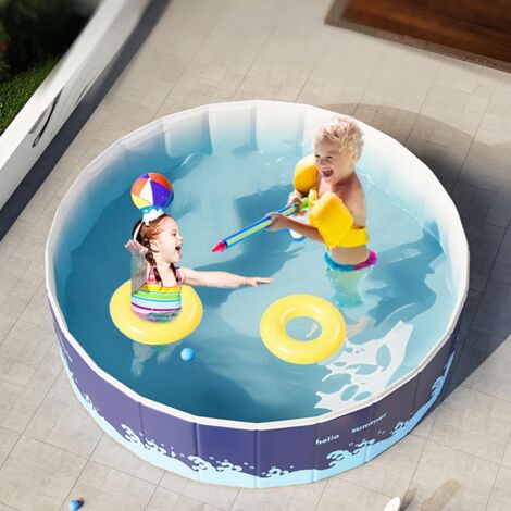 [Kinderbecken] Das kindgerechte Flexi-Pool für Kinder und Haustiere, tragbarer Camping- und Reisepool, 150 cm / 59,1 Zoll