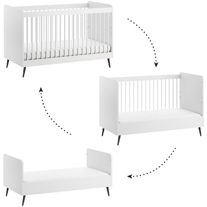 Vox Weiß Mitwachsendes Babybett 70X140 Blanca