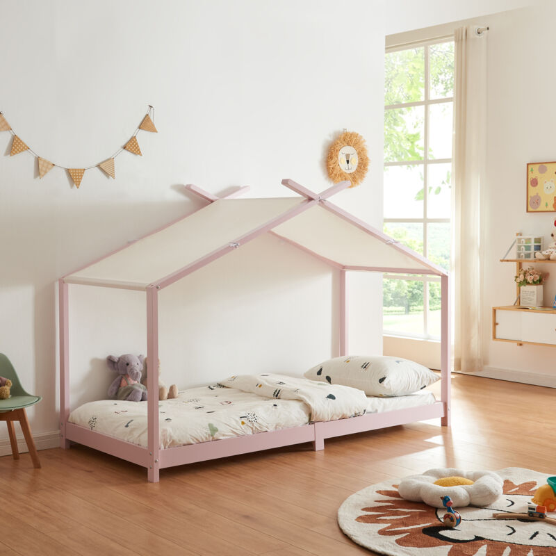 [en.casa] - Kinderbett Brome 90x200 Cm Rosa