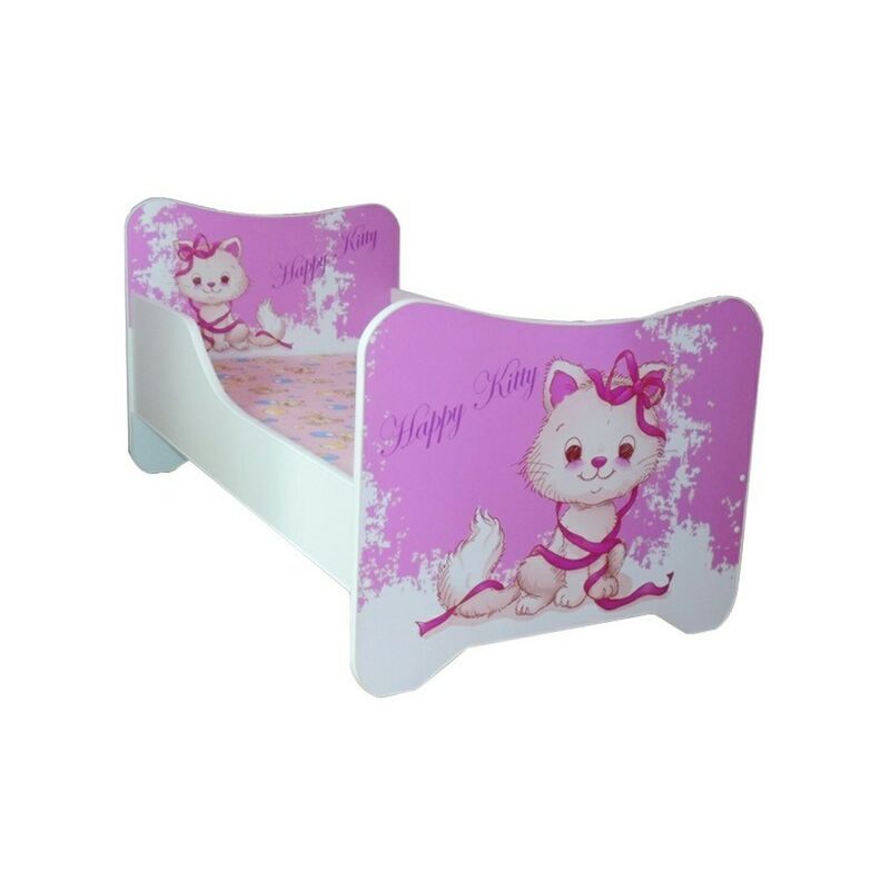 Kinderbett Happy Kitty inkl Rollrost + Matratze 70*140 cm