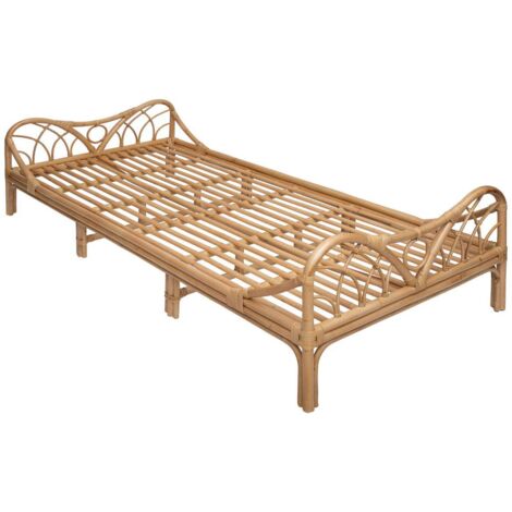 Kinderbett - Rattan 90x190 cm