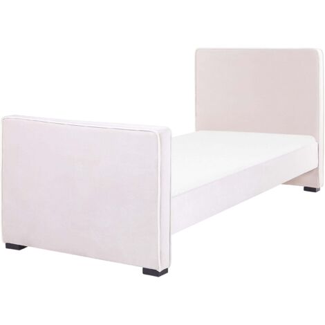 Kinderbett Samtstoff TEENIE 90 x 200 cm Pastellrosa