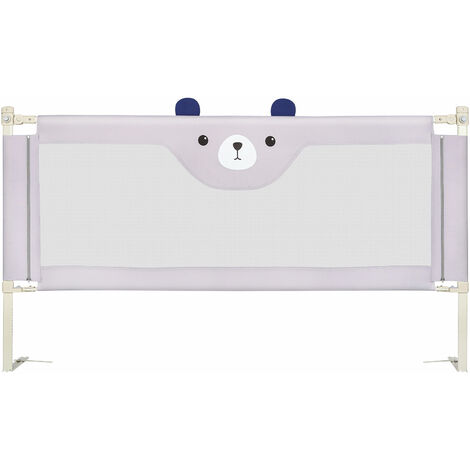 Kinderbettgitter,Sicherheitsgitter für Bett Kinderbett,Sicherheitsgeländer,Haloyo®,175 x 100 x 26 cm,grau