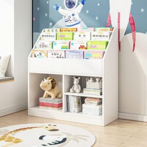 Kinderbuchregal weiß 80x30x90 cm