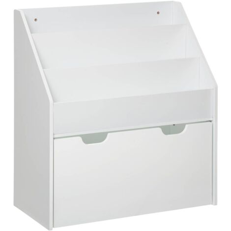 Kinderbücherregal - Rollcontainer - weiß H. 70 cm