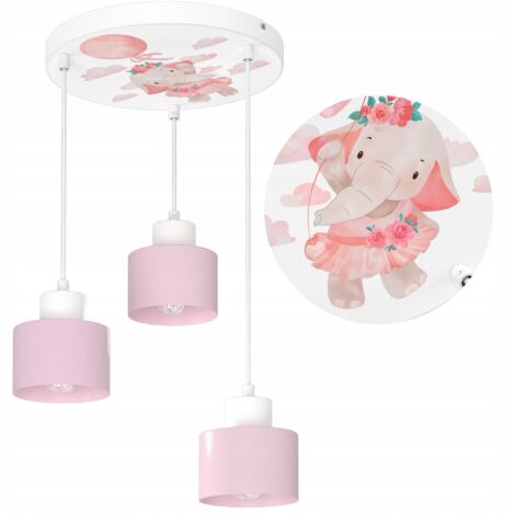 KINDERDECKENLAMPE HÄNGENDE ELEFANTEN-LED-POLISH-LAMPE E27 POLISH-LAMPE