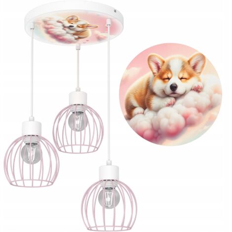KINDERDECKENLAMPE HÄNGENDER HUND LED POLNISCHE LAMPE E27 POLNISCHE LAMPE