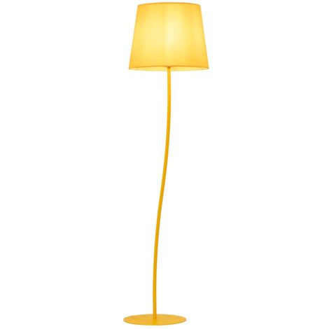 Kinderleuchte Stoff Metall E27 150 cm hoch Gelb Kinderzimmerleuchte