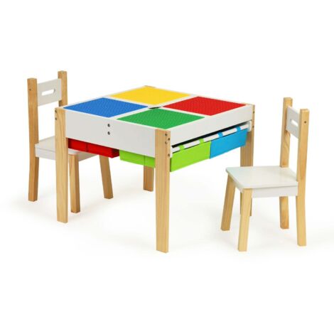 Kindermobelset aus holz tisch 2 stuhle ecotoys