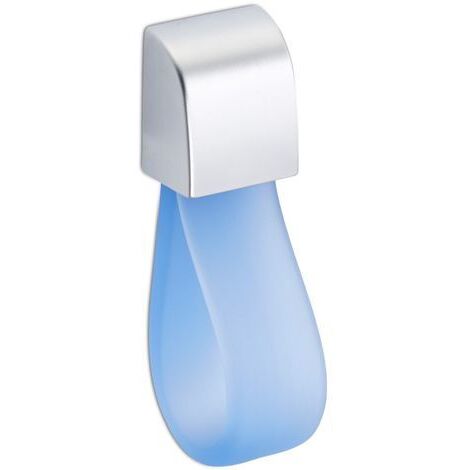 Kindermöbelknopf FLIP 85 x 85 mm Chrom matt / blau