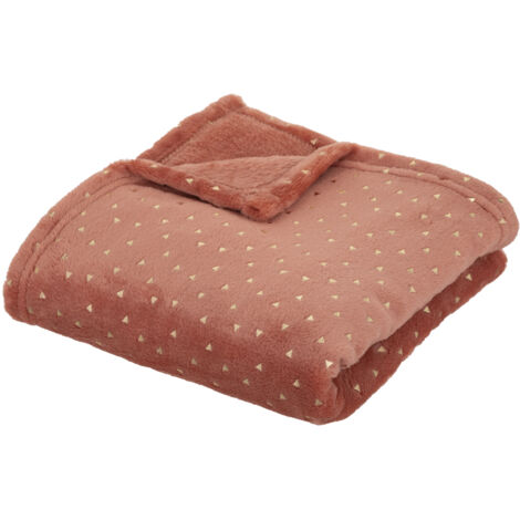 Kinderplaid Berlingot - Flanell - rosa terracotta - 75x100 cm