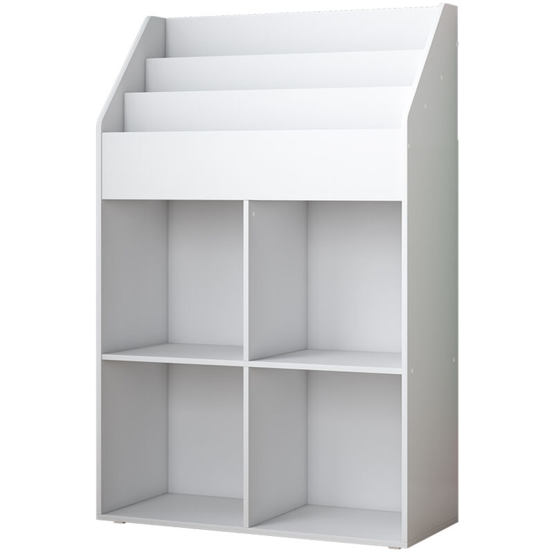Vicco - Kinderregal Conny, Weiß, 72 X 111 Cm Mit 4 Ablagen Für Faltboxen