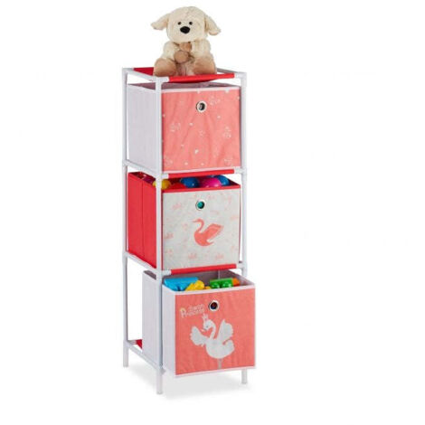 Kinderregal schwan mit schubladen 8830
