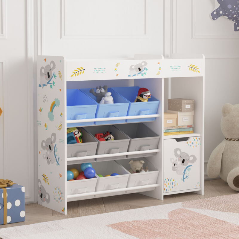 [en.casa] - Kinderregal Søndreland 80x90x30 Cm Mit Koala Motiv