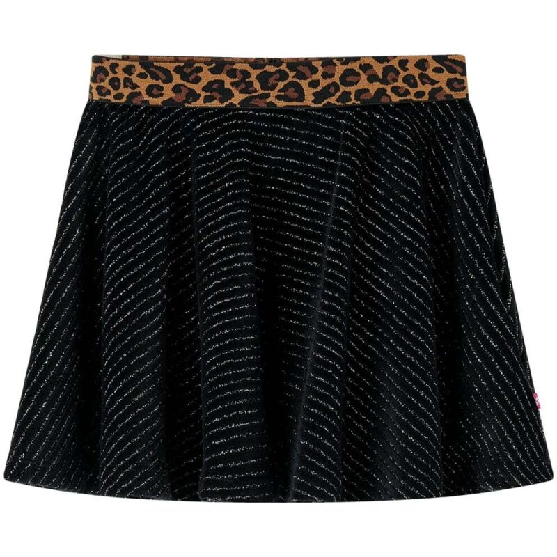 Vidaxl - Kinderrock Mit Bund In Leopardenmuster Schwarz 116 24517
