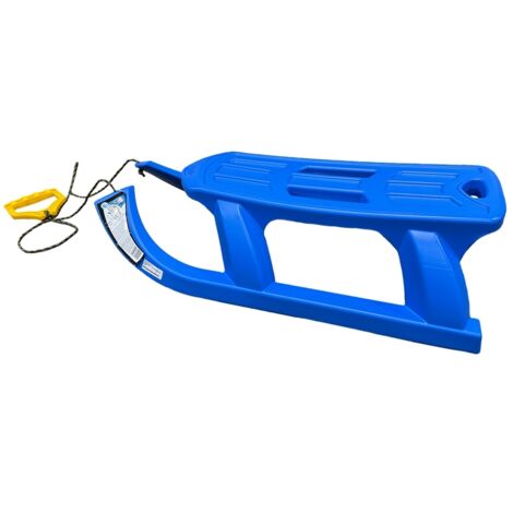 Kinderschlitten Kunststoffschlitten Stahlkufe Rodelschlitten Schlitten Bob blau