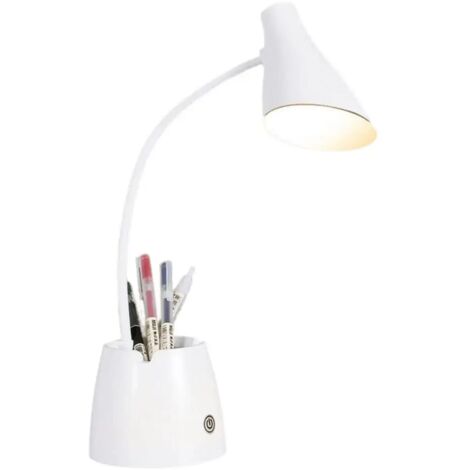 Kinderschreibtischlampe, dimmbare LED-Tischlampe mit 3 Farbtemperaturen, wiederaufladbare Schreibtischlampe mit Berührungssensor und flexiblem Arm, USB-Nachttischlampe für Kinder