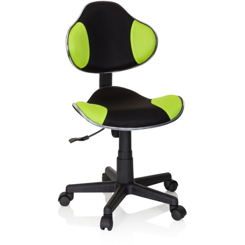 Kinderschreibtischstuhl / Kinderstuhl Kiddy Gti-2 Stoff Schwarz / Grün Hjh Office