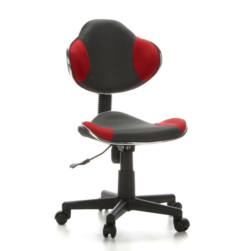 Kinderschreibtischstuhl / Kinderstuhl Kiddy Gti-2 Stoff Grau / Rot Hjh Office